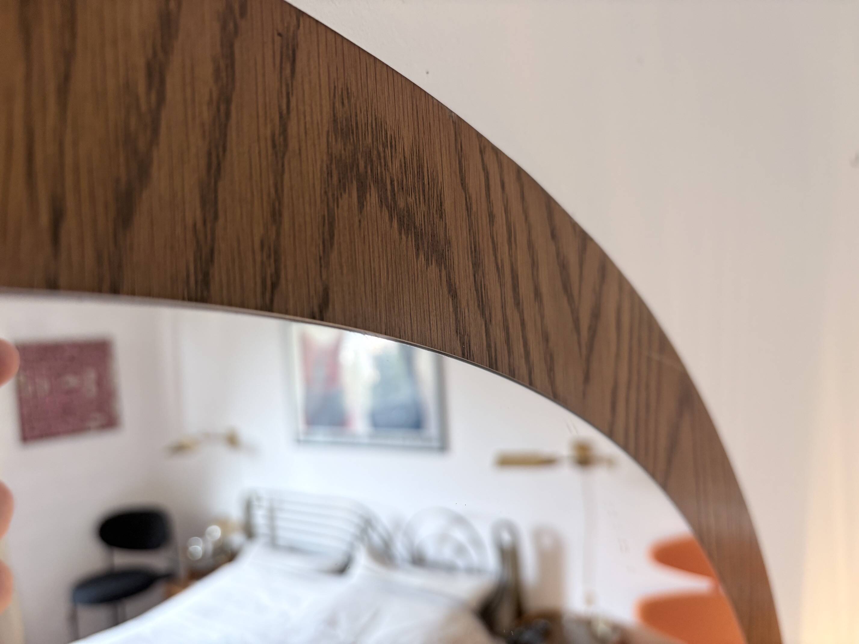 Miroir scandinave XL, 94 cm, années 1960