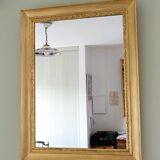 Miroir en bois massif doré 83 X 63 cm