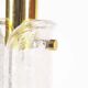 Petite brass and bubble glass pendant chandelier by Glashutte Limburg