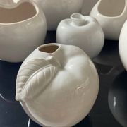 Set of 6 vintage ceramic fruit vases/cachepots