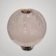 Italian Murano glass lamp, silver metal by Toni Zuccheri for Mazzega.