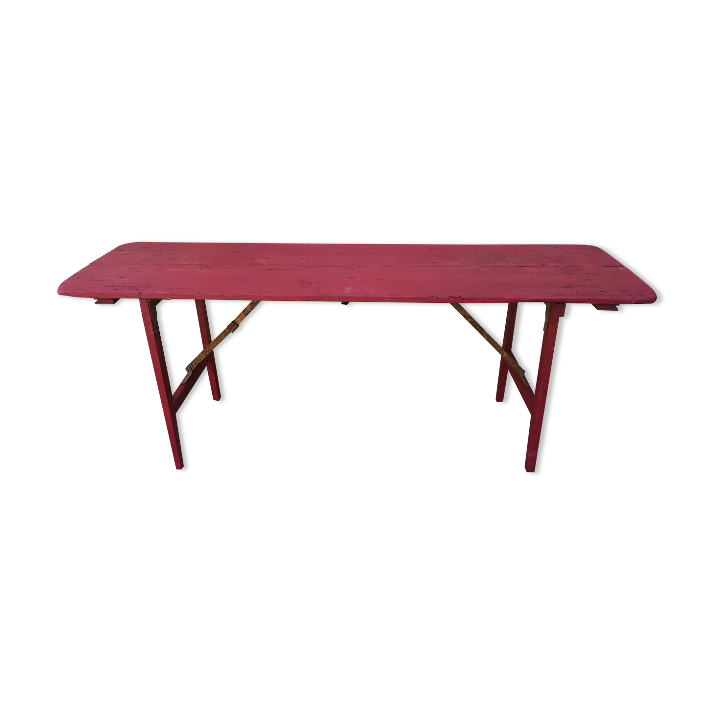 Folding brewery table