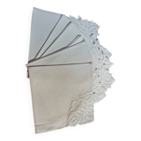 Old openwork embroidered tablecloth + napkins
