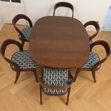 Table & 6 Baumann chairs model "gondole"