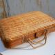 Suitcase vintage wicker
