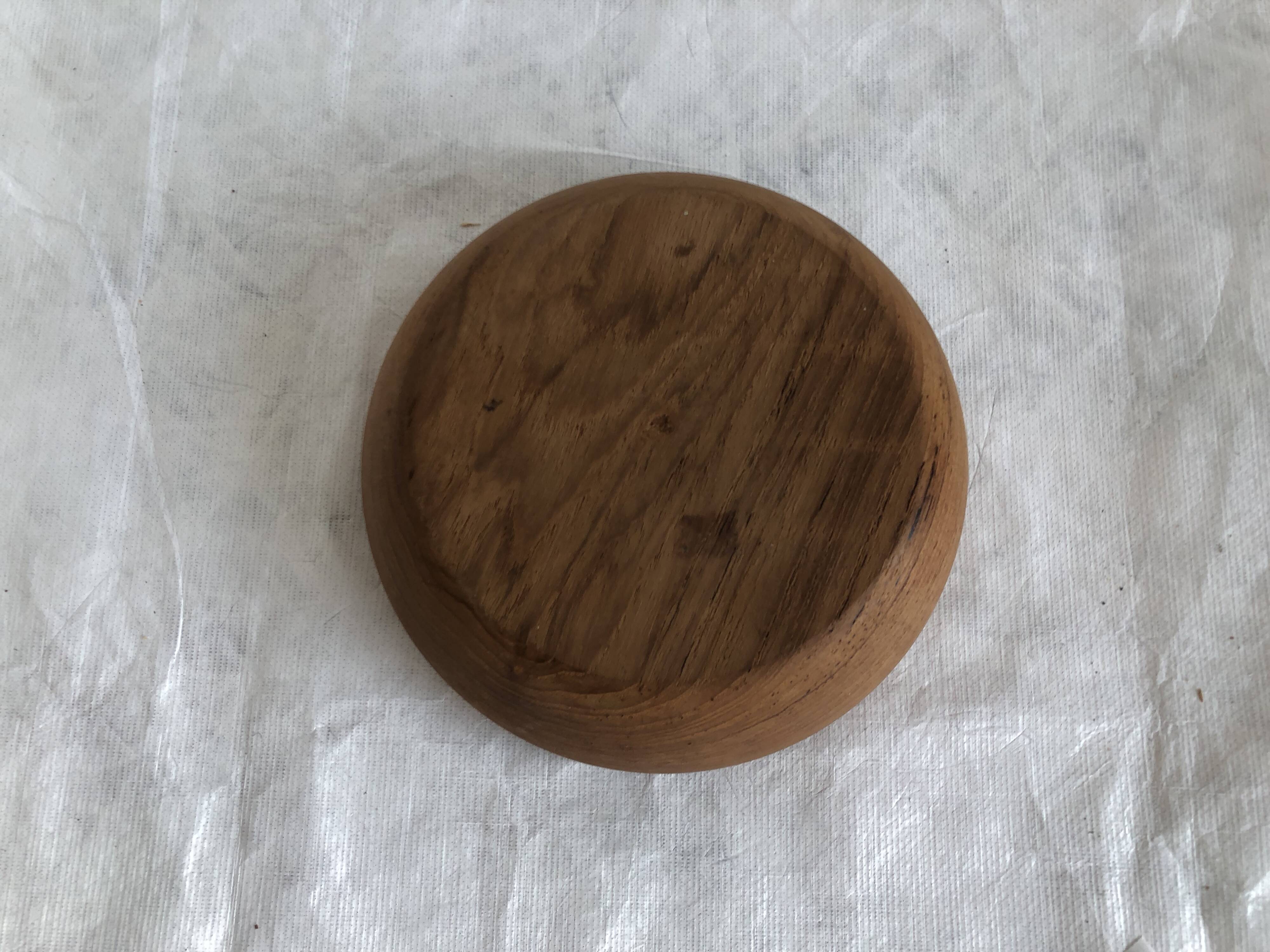 Natural teak bowl, vintage Scandinavian design