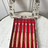 Set of 6 forks with three peaks in Bakelite 60s
