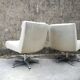 Tweed swivel armchairs 1970