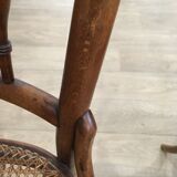 4 old wooden bistro chairs