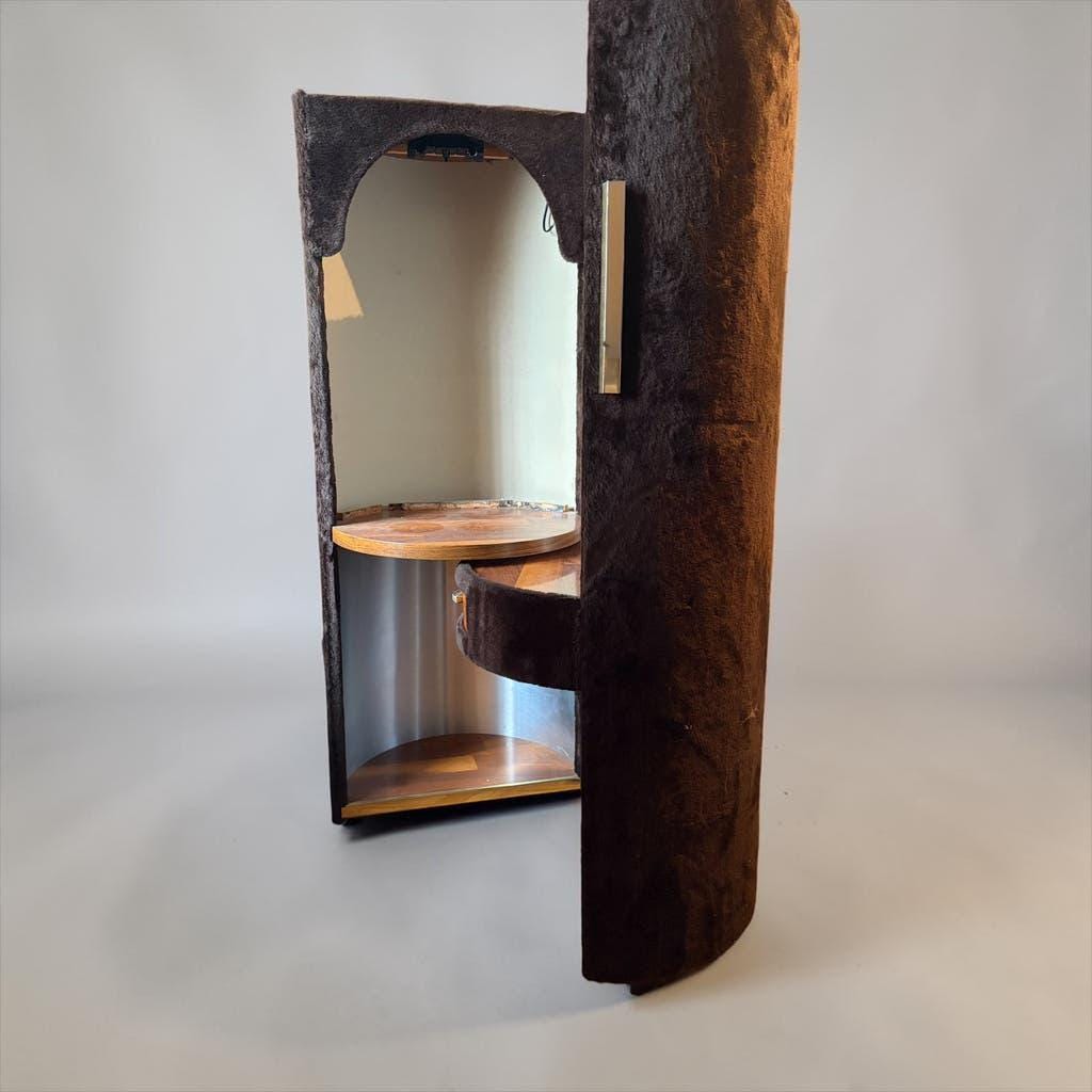 Brown vintage dressing table Massoni for Poltrona Frau