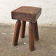 Raw wood milking stool