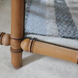 Vintage light bamboo mirror 107 x 79 cm
