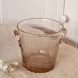 Ice bucket biot old bubble glass