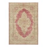 Handmade turkish contemporary 1980s beige wool carpet