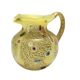 Postmodern Yellow Opaline Hand Blown Glass Jug with Murrines and Silver Flakes