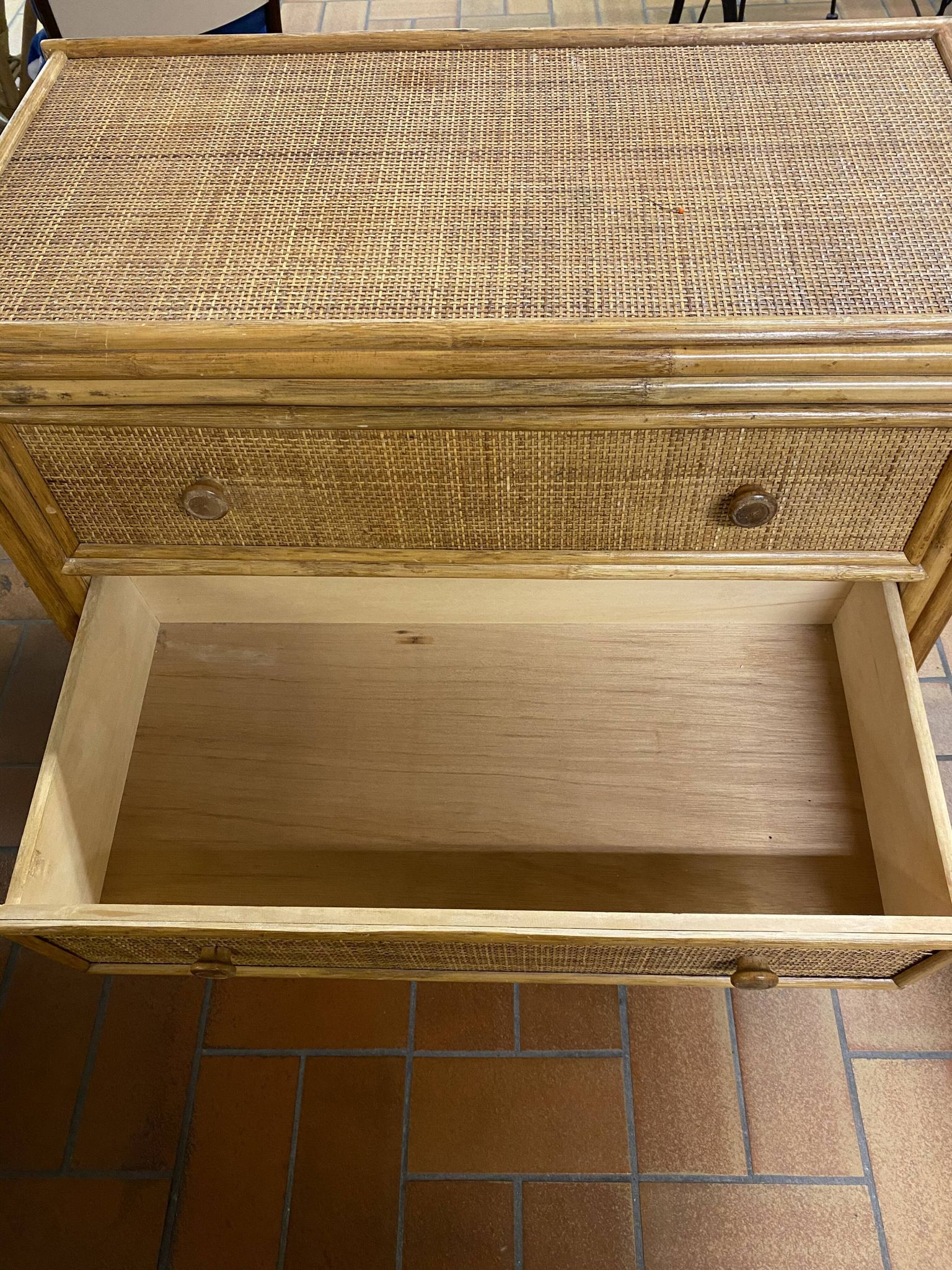 Bamboo chest of drawers