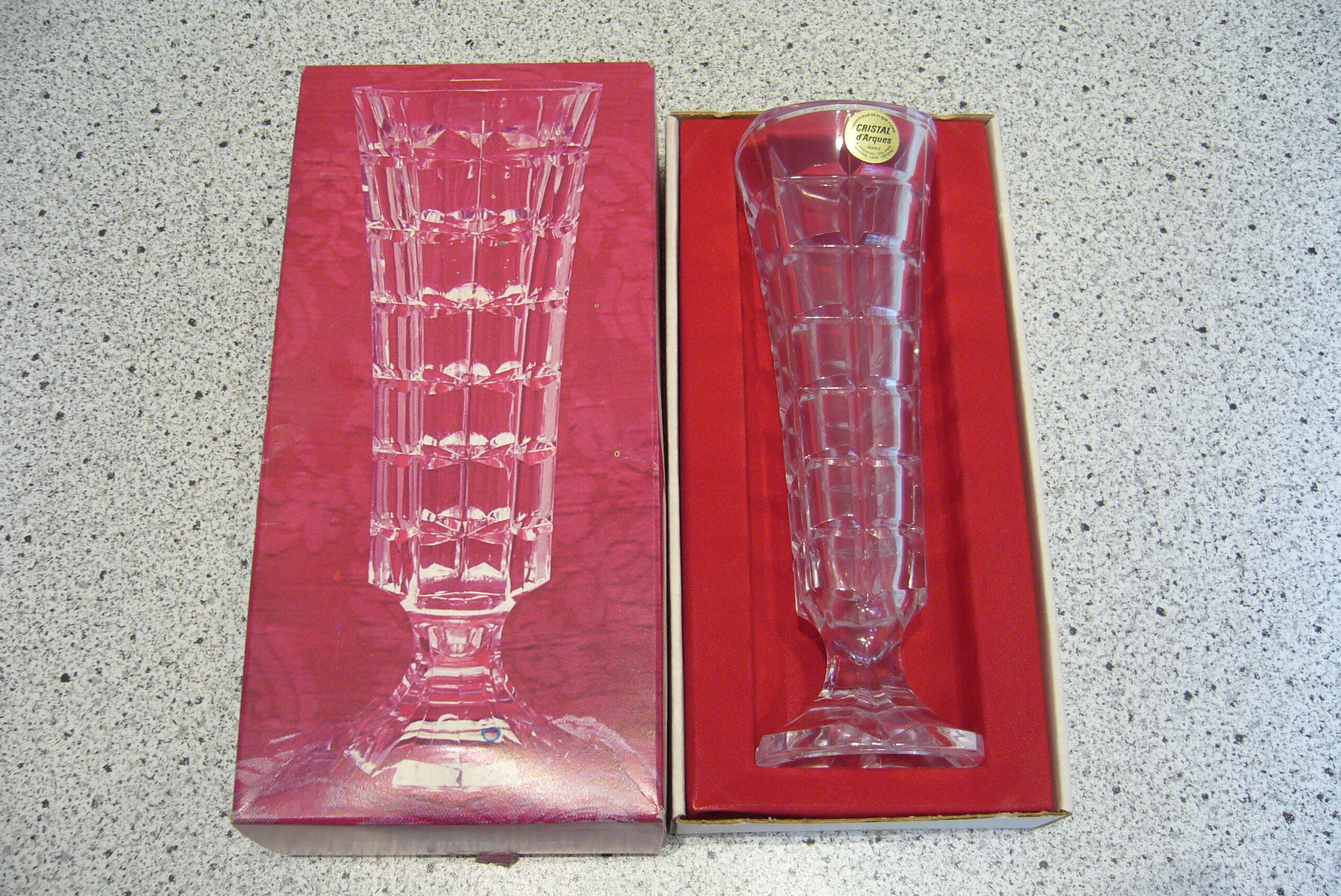 Vase soliflore neuf Cristal d'Arques
