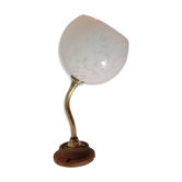 Brass and Clichy glass wall lamp