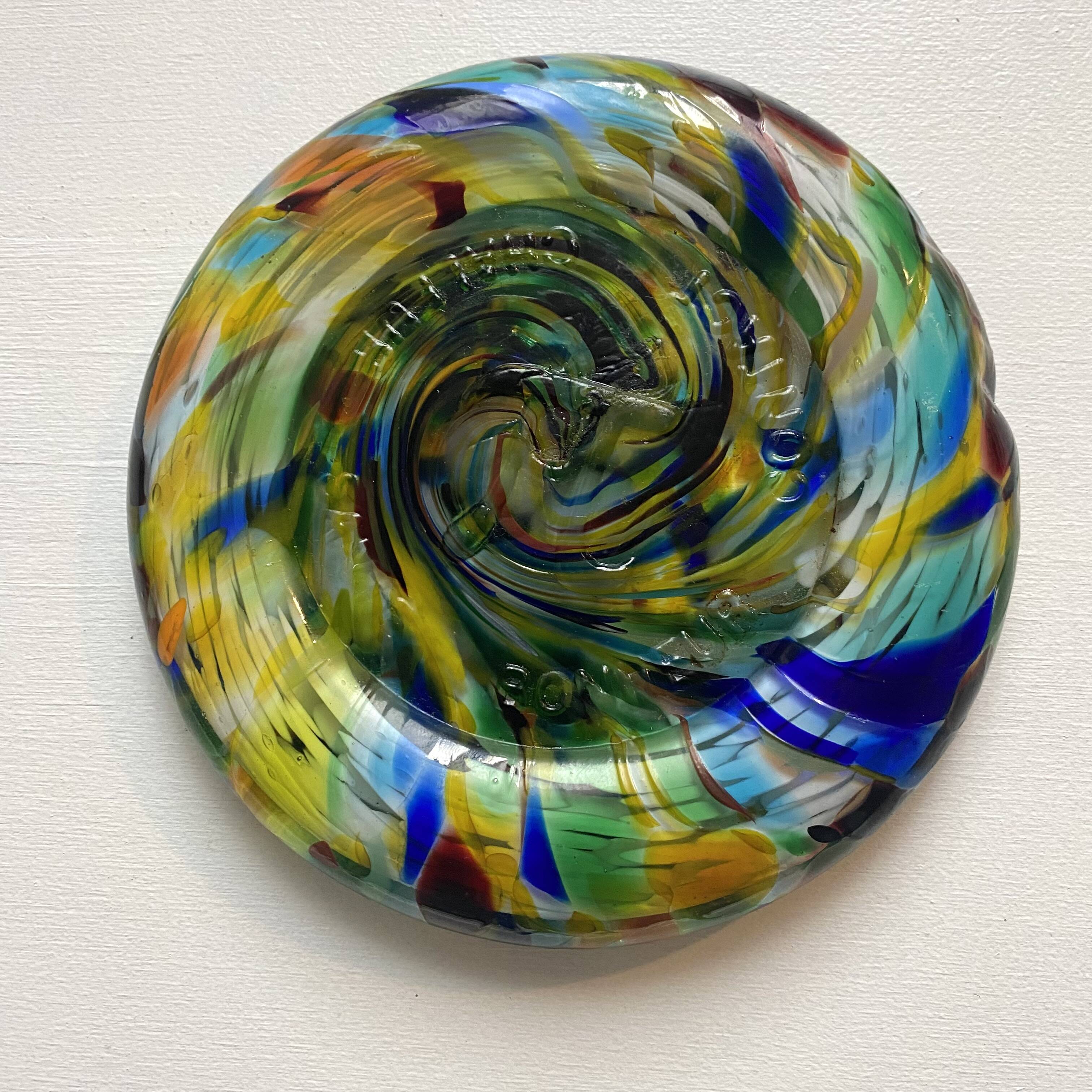 Blown glass trivet confetti Italy