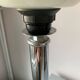 Art deco white opaline chrome lamp