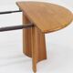 Vintage Danish round extendable dining table solid teak 1960s