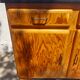 Mado wooden buffet, green and black tray, vintage.