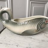 Fish gravy boat in slip digoin sarreguemines 50s