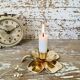 Brass clover candle holder