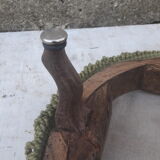 Rests feet in green velvet with fringed diam 32 cm