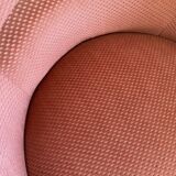 Pink velvet toad armchair