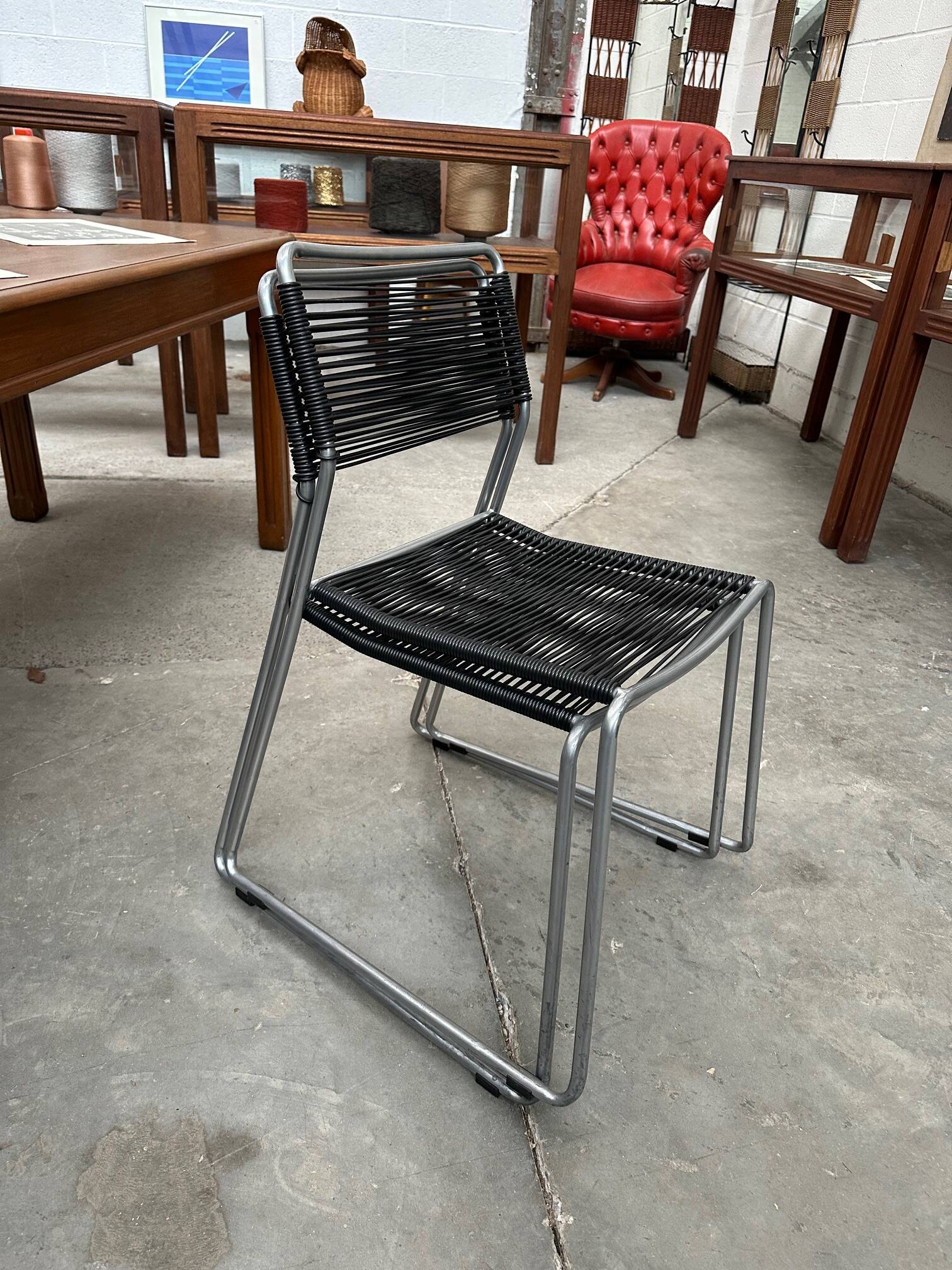 Pair of Melker Spaghetti chairs