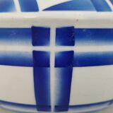 Vegetable Tureen Old Opaque Porcelain Badonviller Vintage Blue Tiles Decor