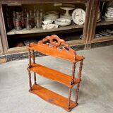 Dark wood shelf with a pediment in Napoléon III style