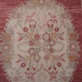 Vintage Turkish Oushak Rug Handwoven 113x207 cm