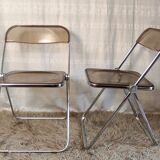 Duo of chairs "plia" by Giancarlo Piretti for Castelli, Italy 1970