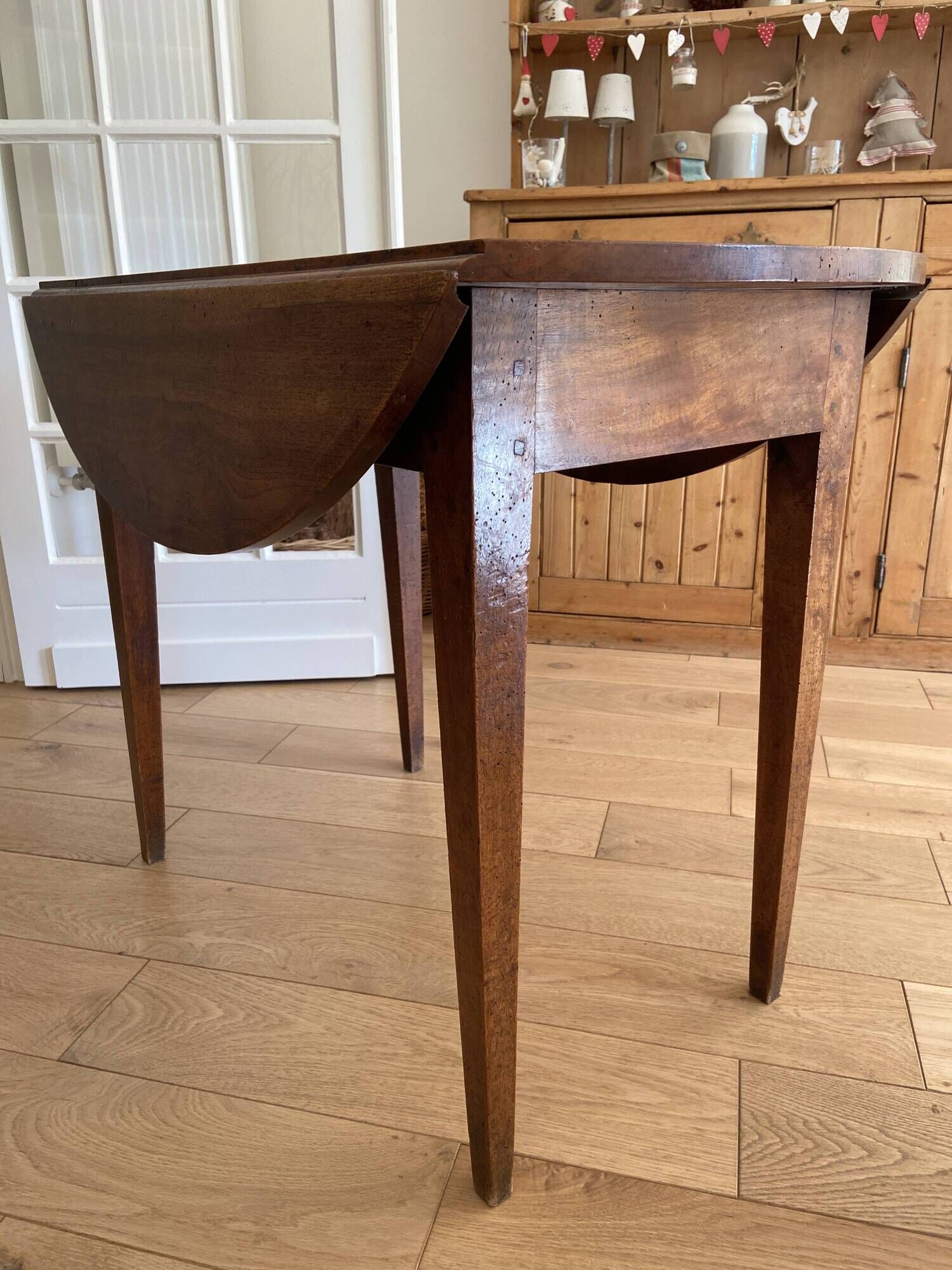 Small antique drop-leaf table