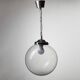 Glass and chrome globe pendant