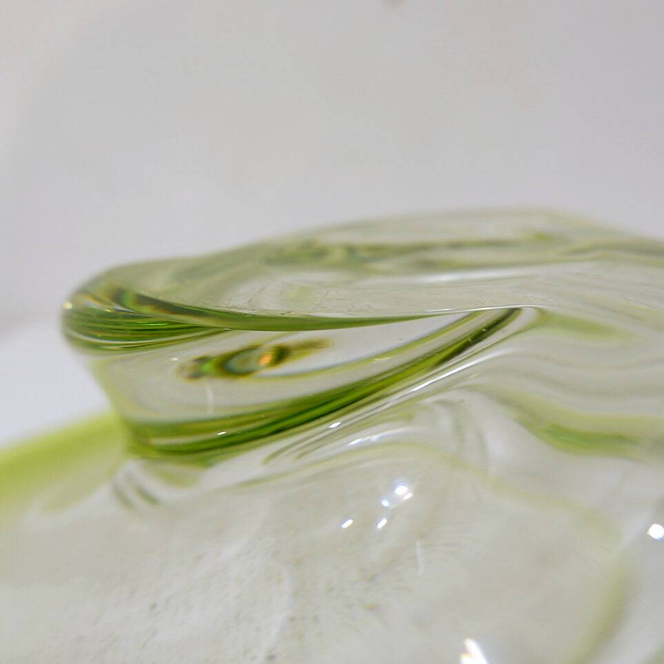 Mid-Century Crystal Art Glass Fruit Bowl from Val Saint Lambert, Belgium, 1960s