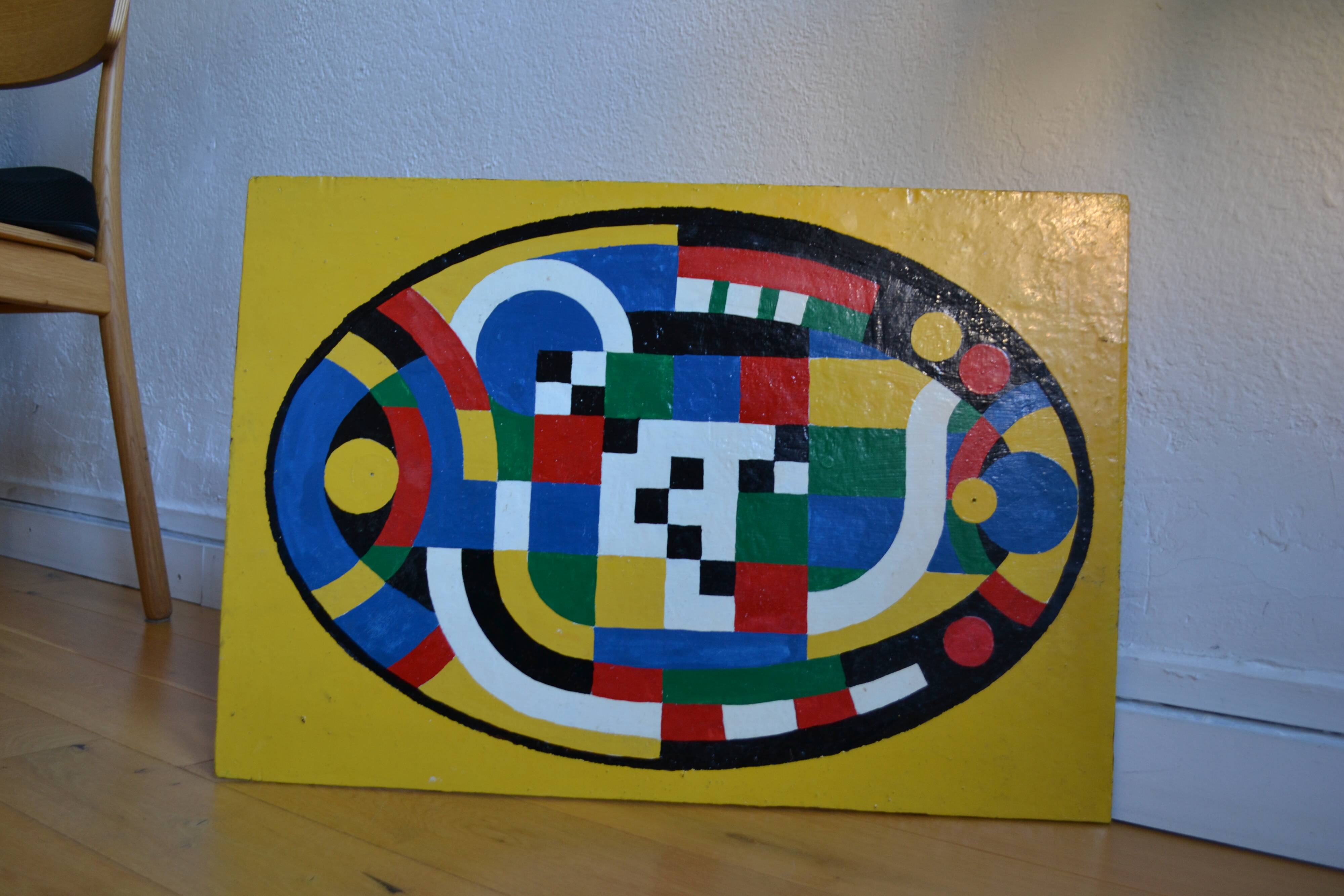 Orphism, Follower of Sonia Delaunay, Oil on panel, 67 x 46 cm