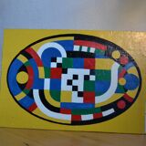 Orphism, Follower of Sonia Delaunay, Oil on panel, 67 x 46 cm