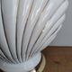 Pied de lampe coquillage en céramique et métal doré- vintage