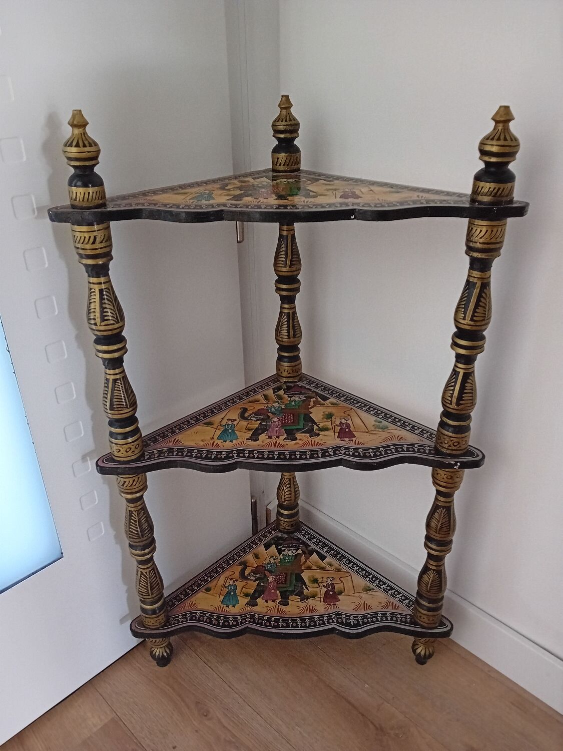 Small exotic corner cabinet