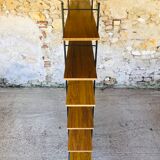 Wall system has 6 Scandinavian modular shelves