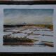 Watercolor " Salt marsh at dawn " . A. Dellis .