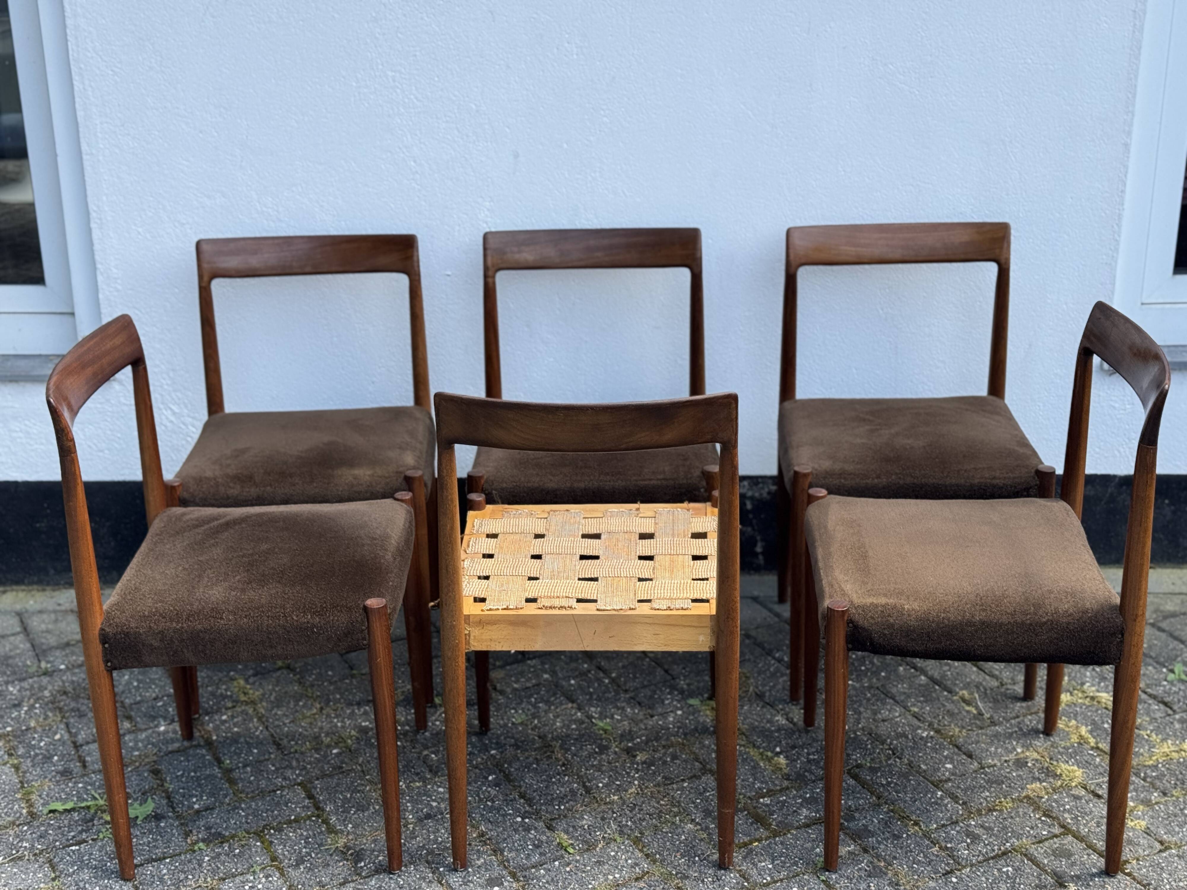 Ensemble de salle à manger vintage Lubke 8 pièces