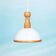 Lampe suspendue champignon bohème années 70