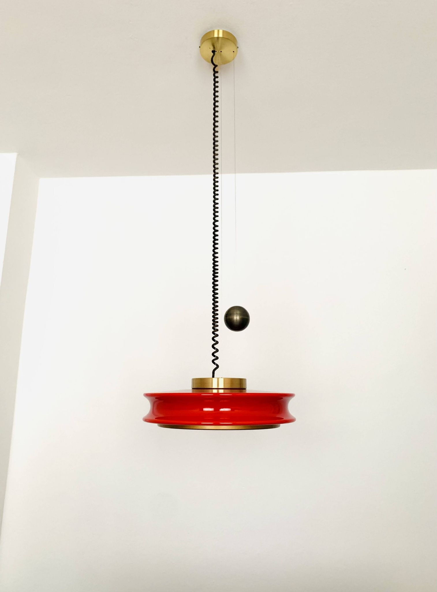 1 of 3 Adjustable Orion Glass Pendant Lamps from Staff