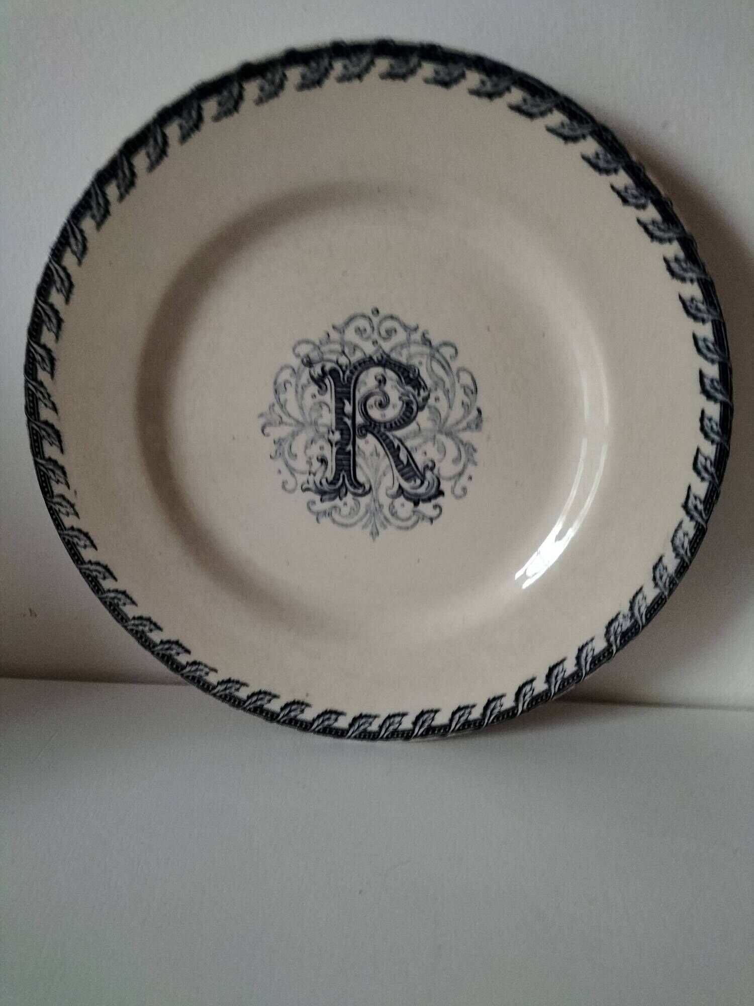Pair of ironstone plates – Salins François Ier & KG