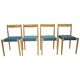 Ensemble de quatre chaises de salle à manger design par Miroslav Navrátil, années 1970.
