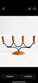 Chandelier Candelabre Mid-Century en Teck et Métal Noir – Design Danois
